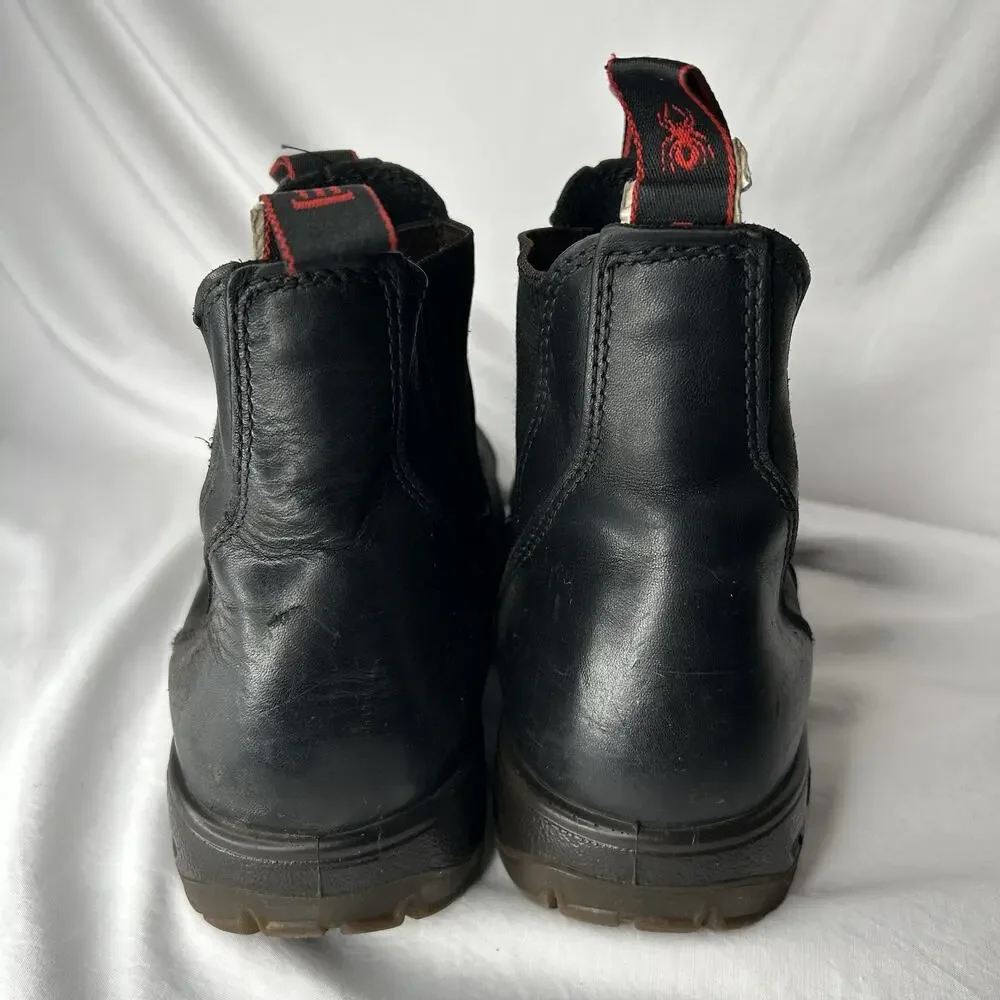 Redback Boots Soft Toe UK Size 11.5 (US 12.5) Black Pull On Distress *Blemishes